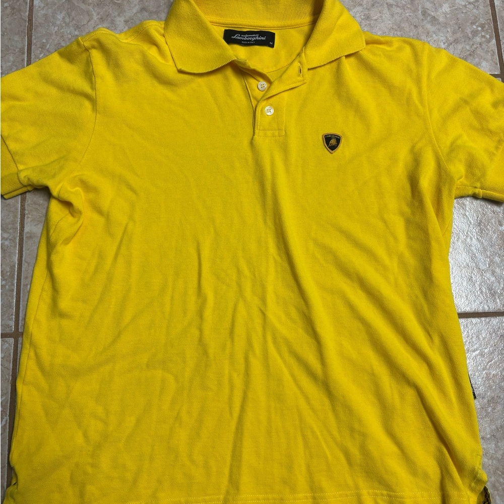 Lamborghini Yellow Polo Shirt